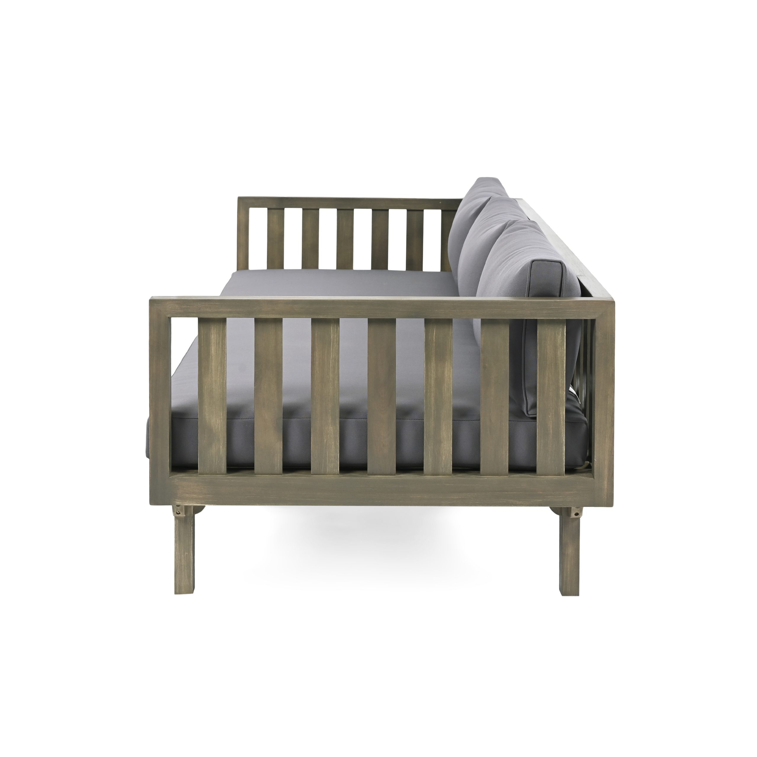 CLAREMONT 3 SEATER DAYBED (GREY WOOD+GREY CUSHION) - Image 6