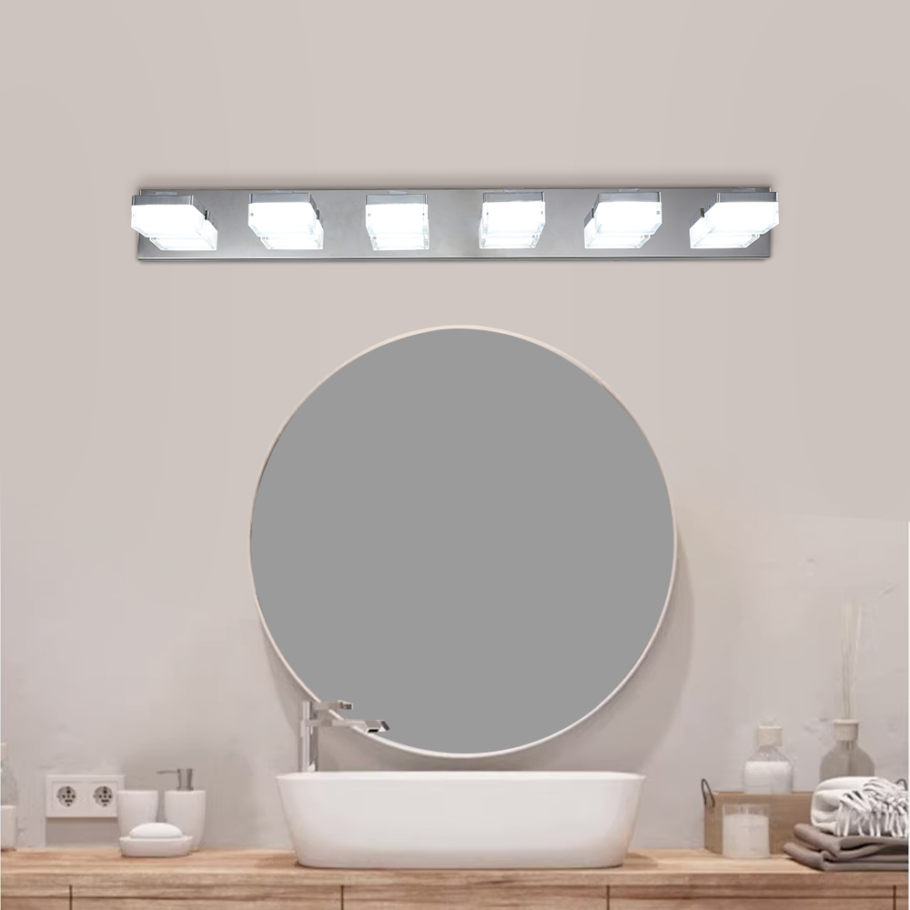 (Same as W1340110610/L2016) Modern 6-Light Chrome LED Vanity Mirror Light Fixture For Bathrooms And Makeup Tables - Image 4