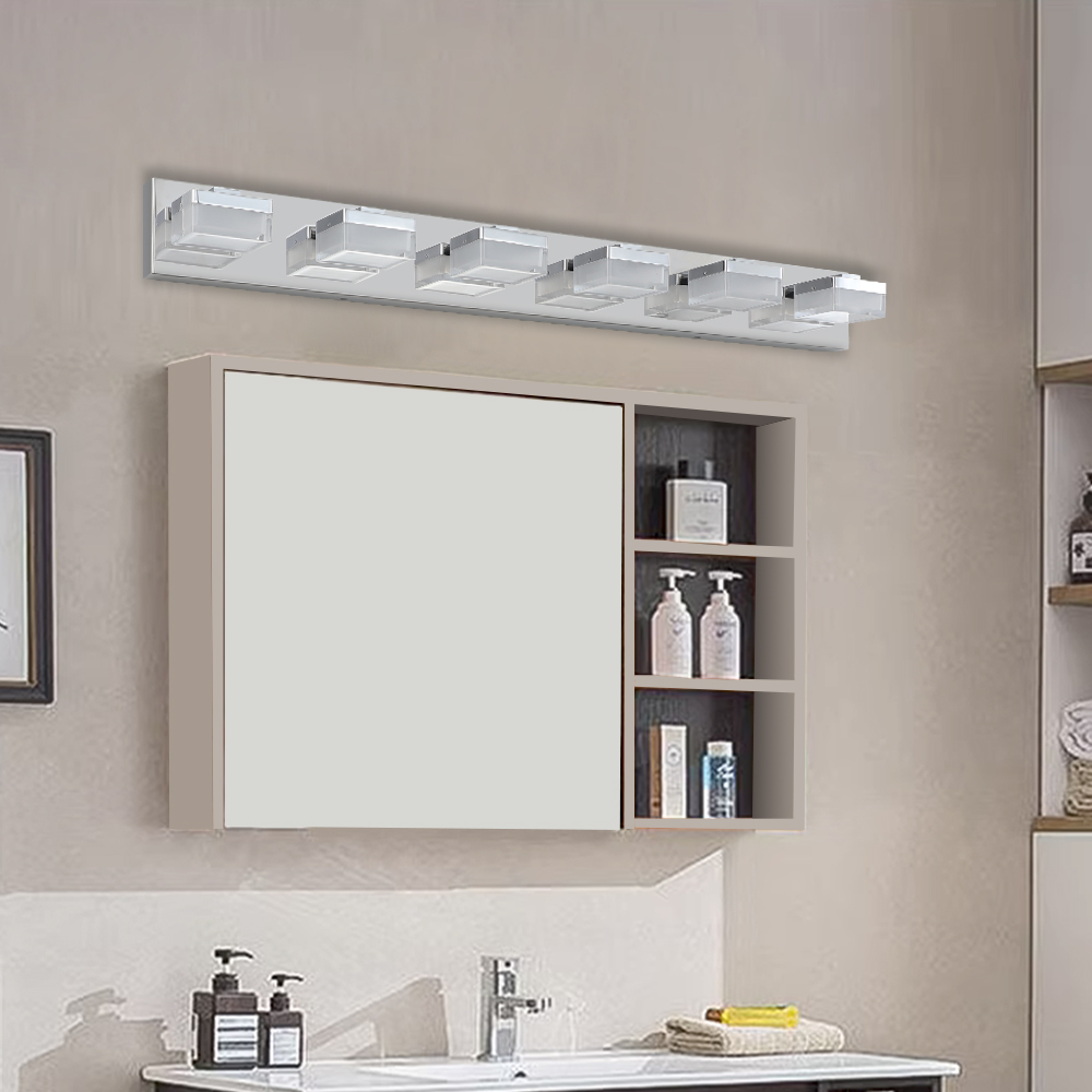 (Same as W1340110610/L2016) Modern 6-Light Chrome LED Vanity Mirror Light Fixture For Bathrooms And Makeup Tables - Image 5