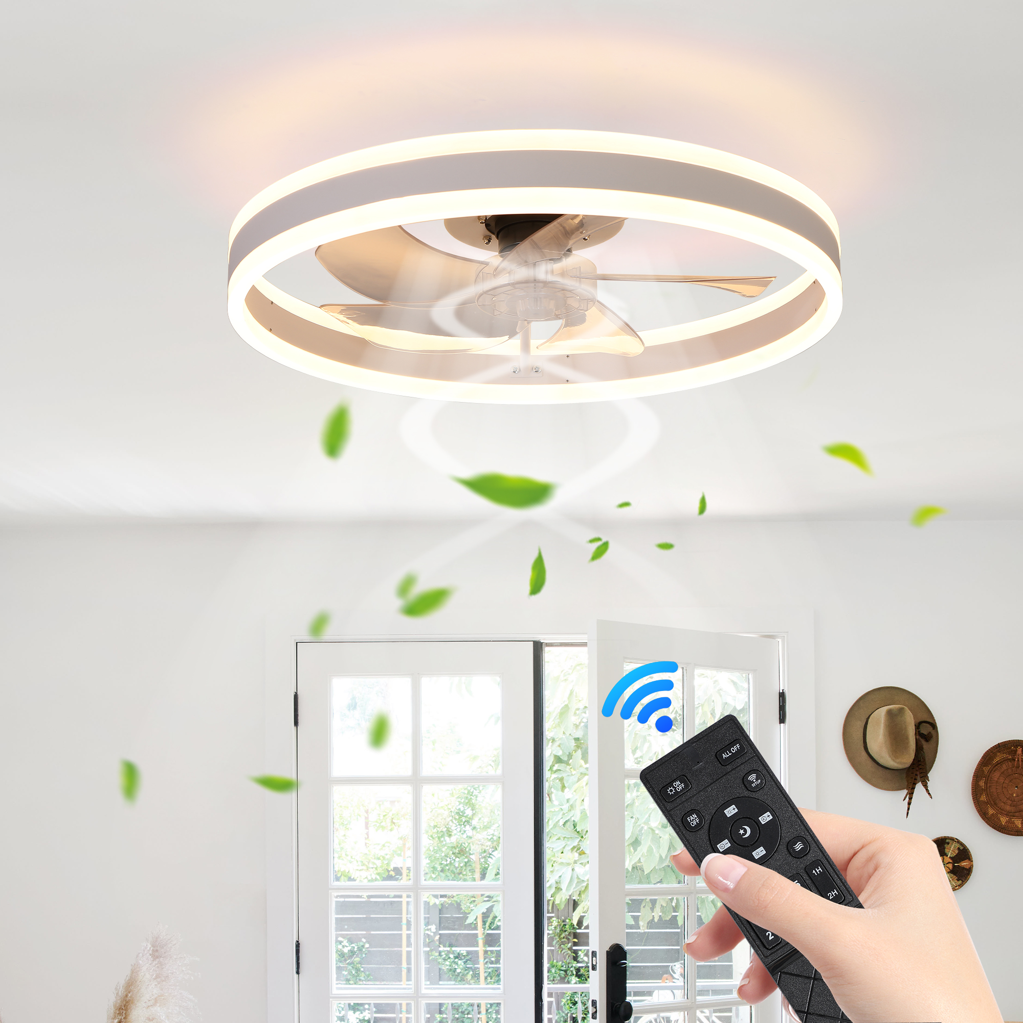Ceiling Fan with Lights Dimmable LED - Image 2