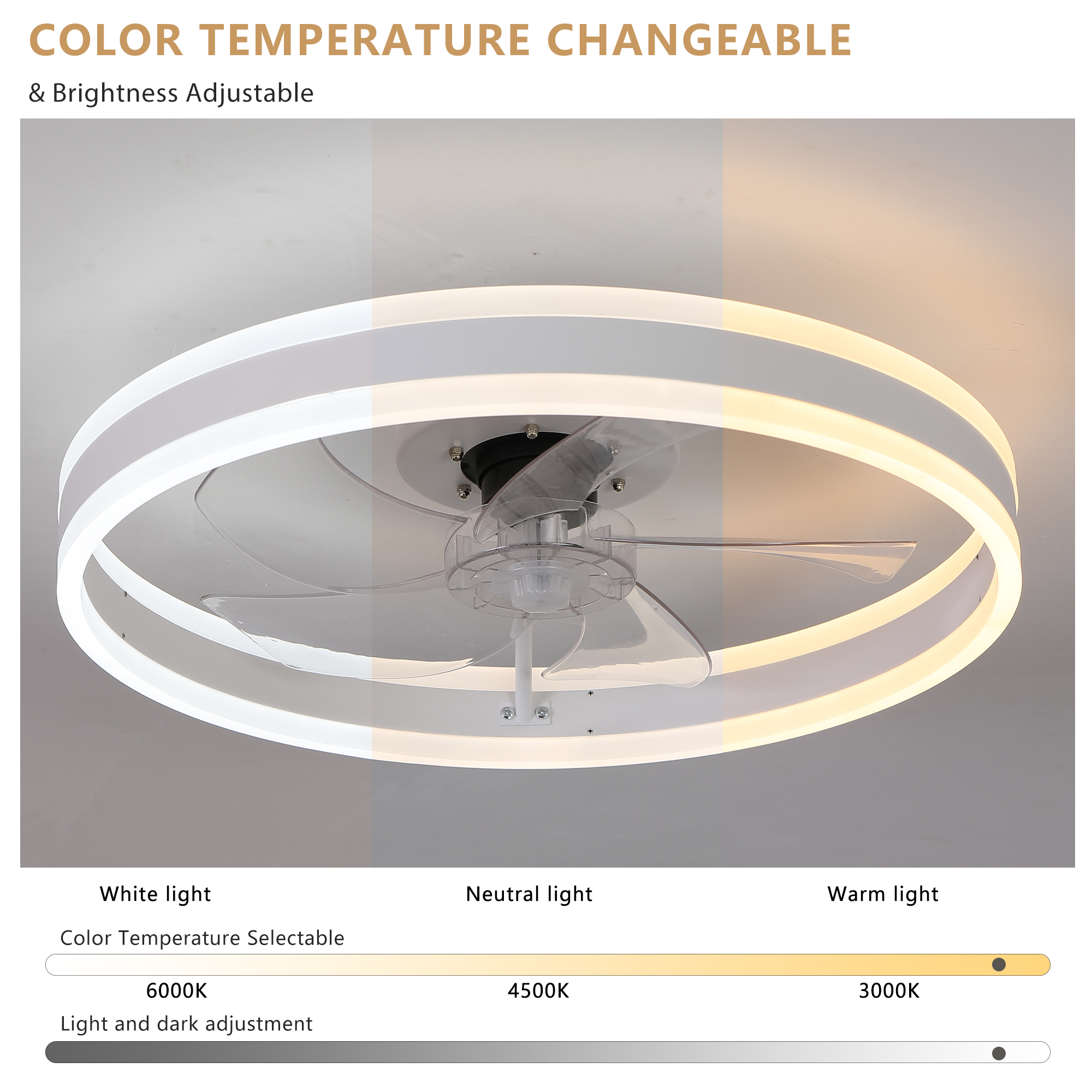 Ceiling Fan with Lights Dimmable LED - Image 5