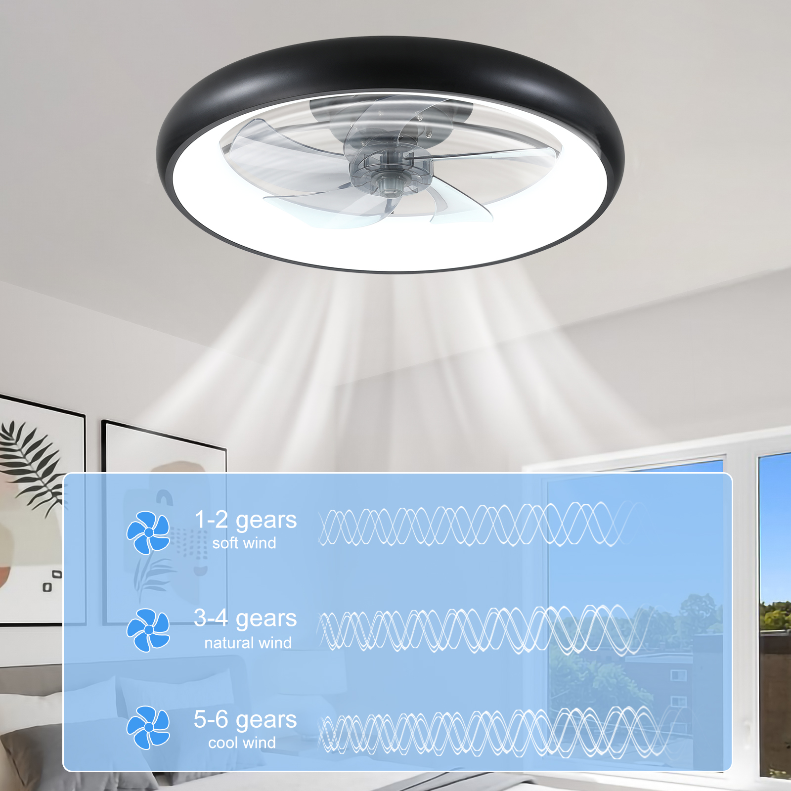 Ceiling Fan with Lights Dimmable LED - Image 5