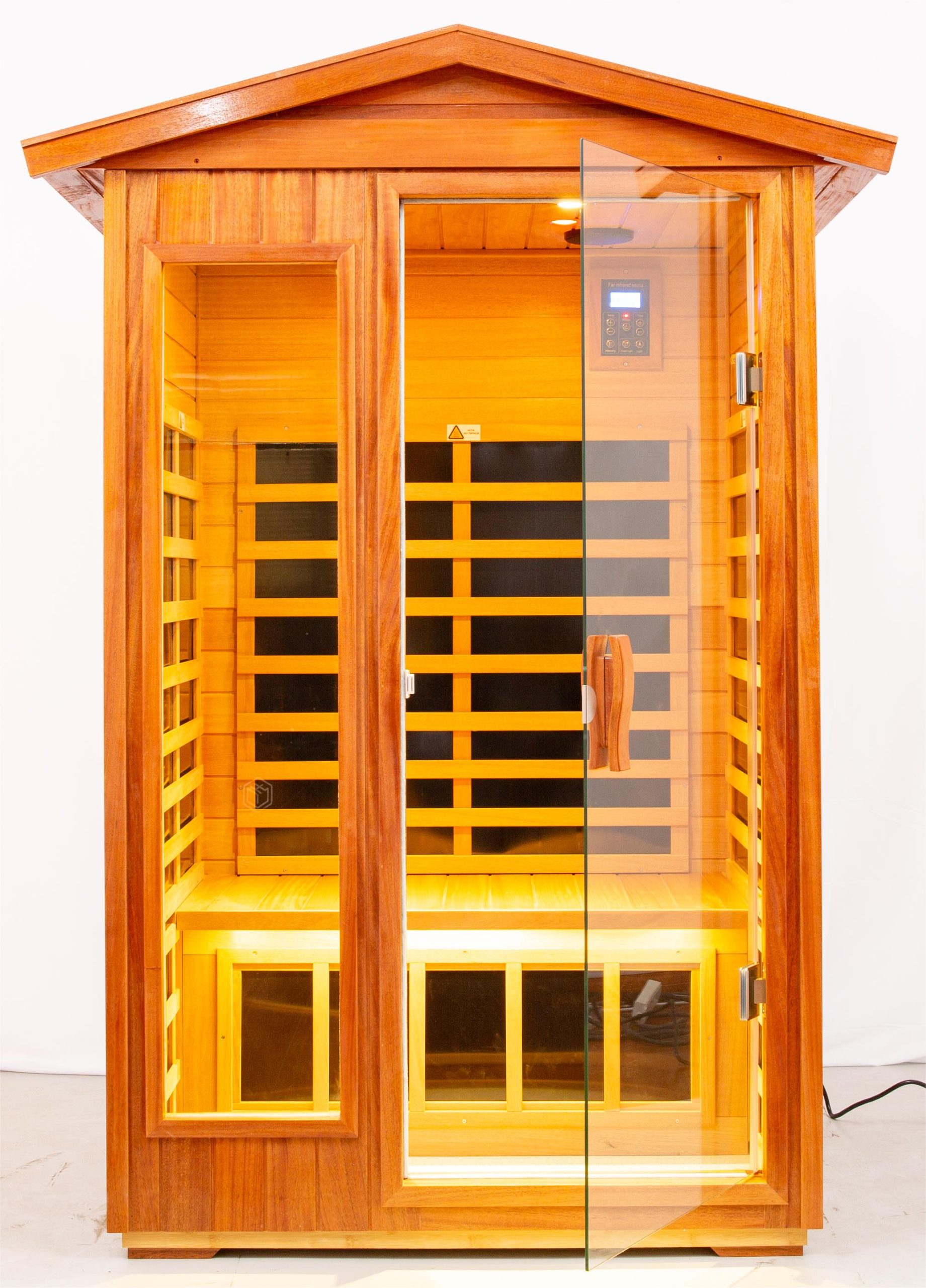 Two person Far infrared Khaya wood outdoor sauna room (Left & Right) - Image 4