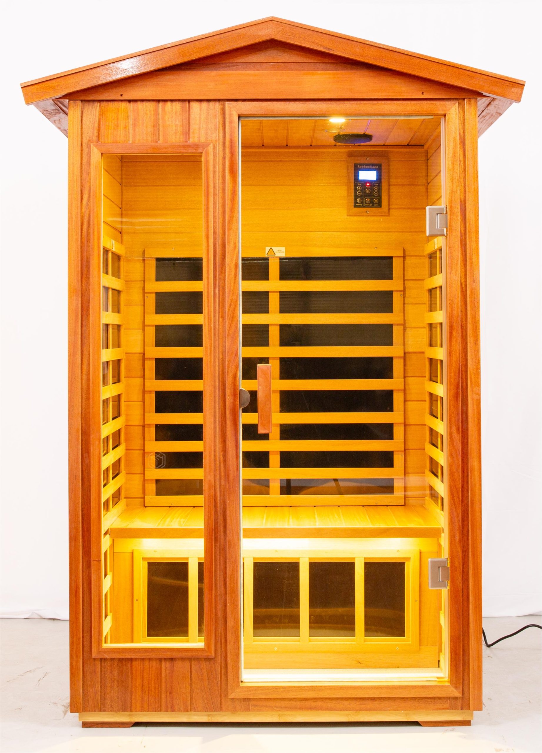 Two person Far infrared Khaya wood outdoor sauna room (Left & Right) - Image 5