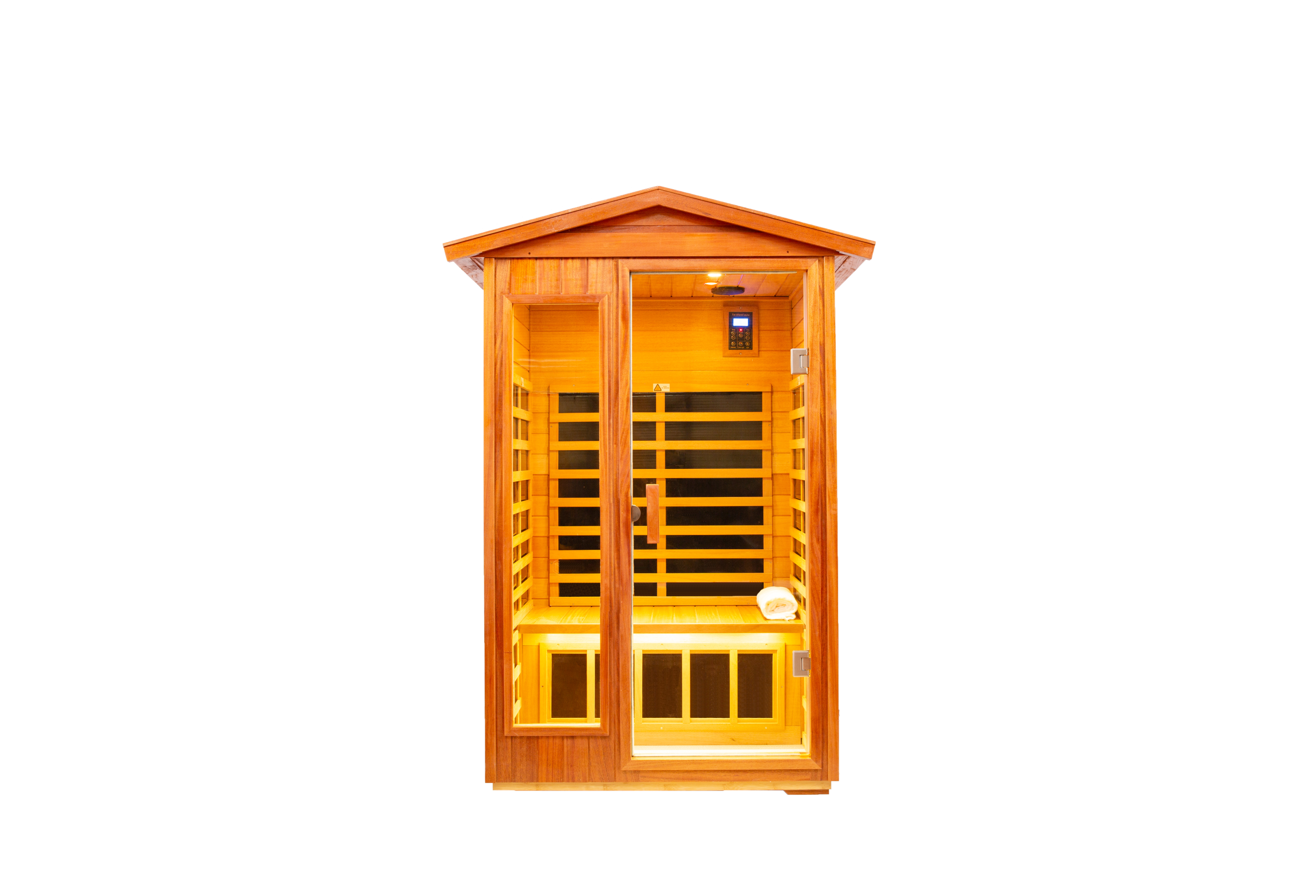 Two person Far infrared Khaya wood outdoor sauna room (Left & Right) - Image 6