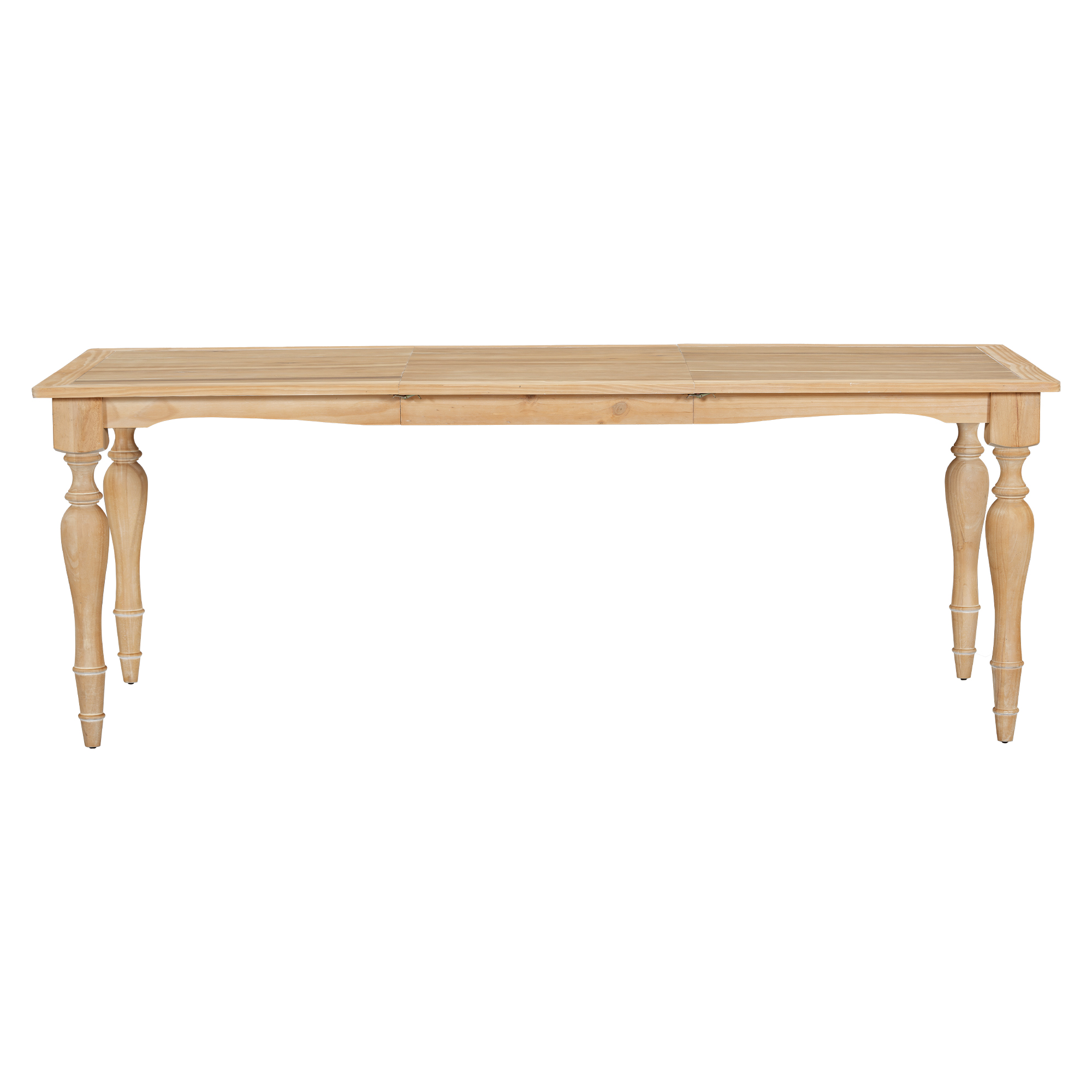 TOPMAX Vintage Traditional 82.7inch Extendable Dining Table with 23.6inch Removable Leaf, Natural - Image 6