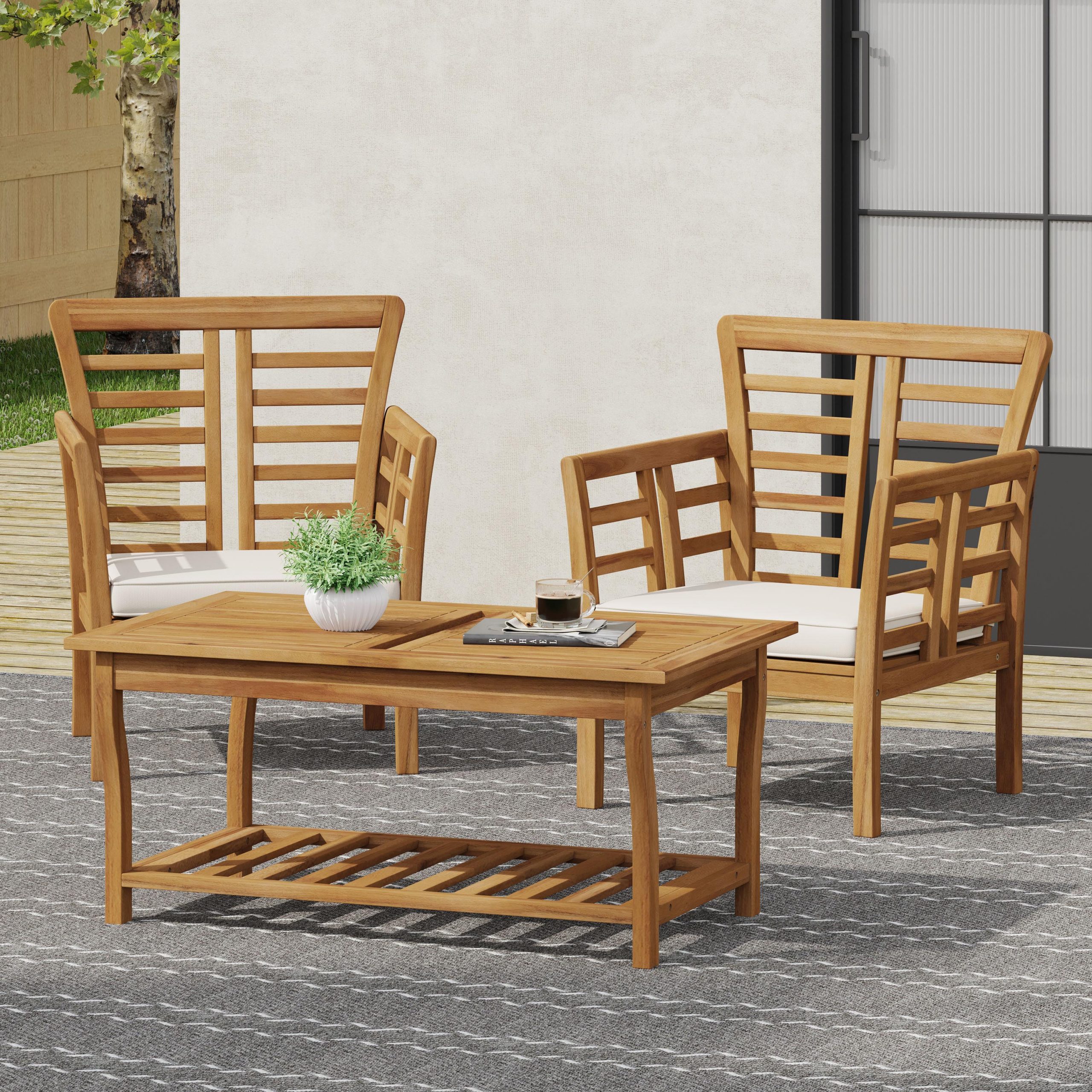 CAYDON 2 CLUB CHAIRS + TABLE - Image 4