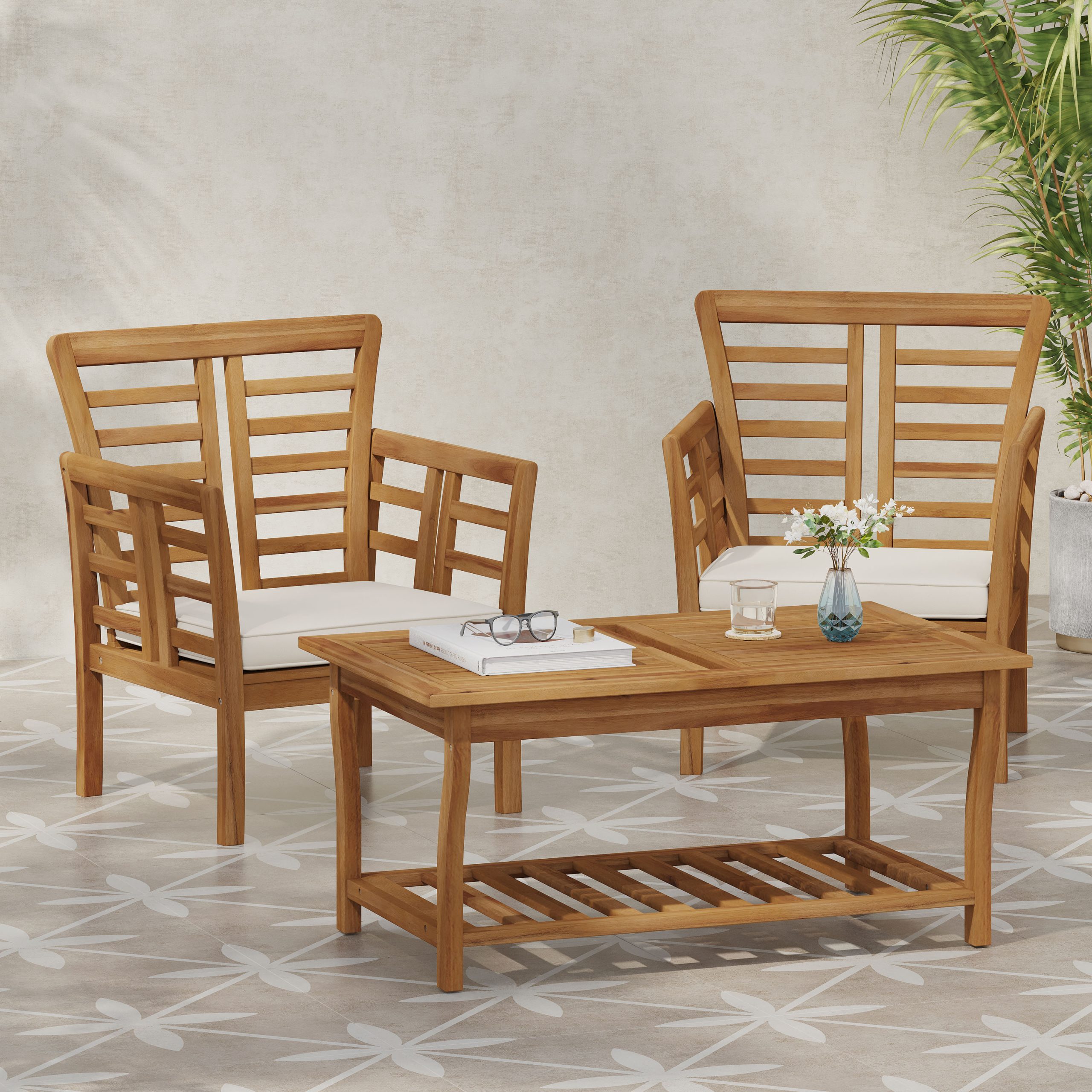 CAYDON 2 CLUB CHAIRS + TABLE - Image 5