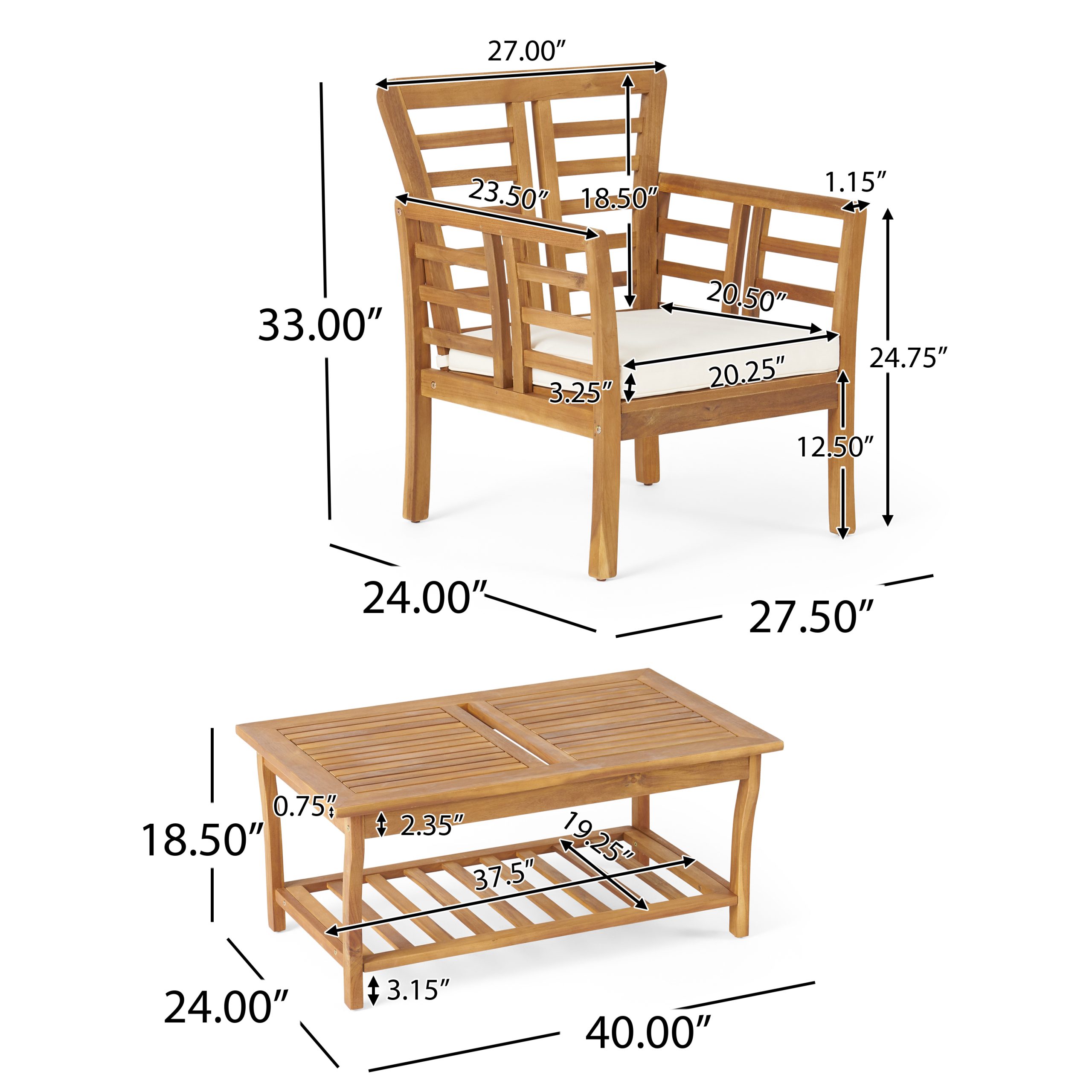 CAYDON 2 CLUB CHAIRS + TABLE - Image 6