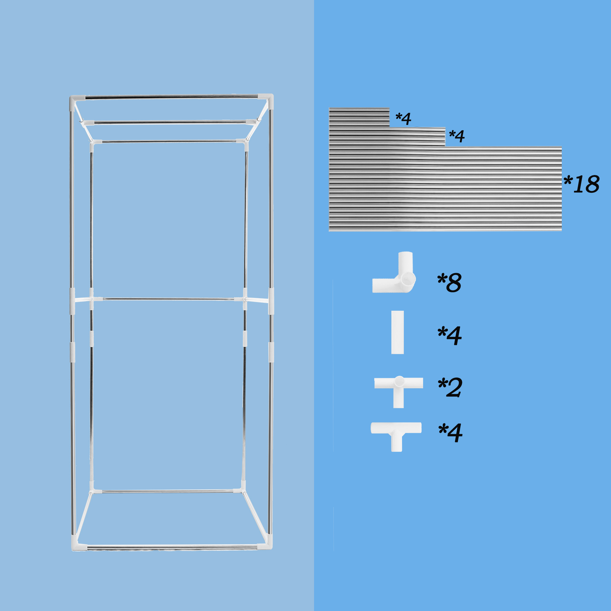 Portable Plus Type Full Size Steam Sauna tent. Spa, Detox ,Therapy and Relaxation at home.Larger Space,Stainless Steel Pipes Connector Easy to Install, with FCC Certification--Black(Blue binding) - Image 5