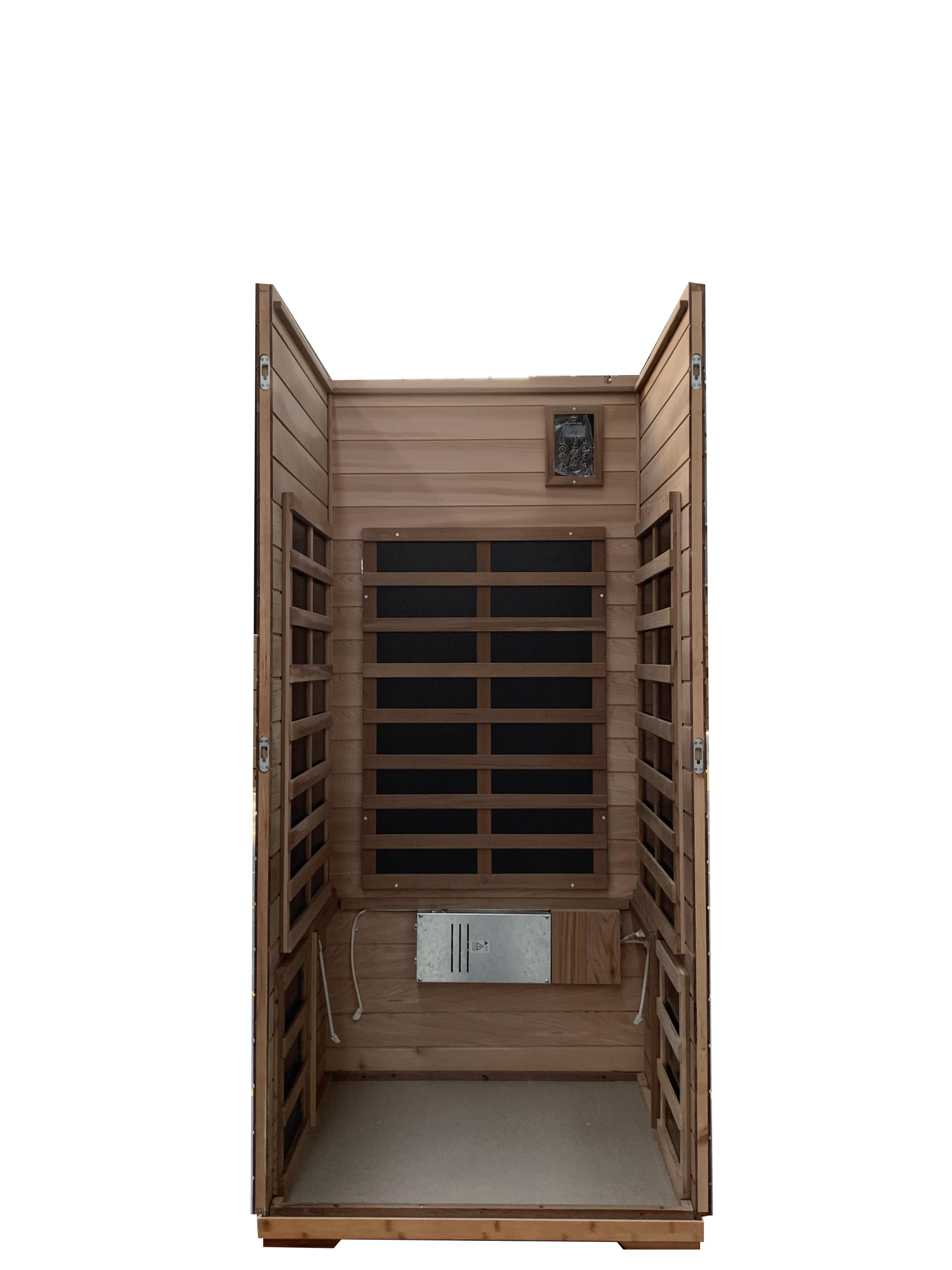 Red Cedar Single Outdoor Sauna Outdoor Indoor Wooden Sauna Room - Image 6