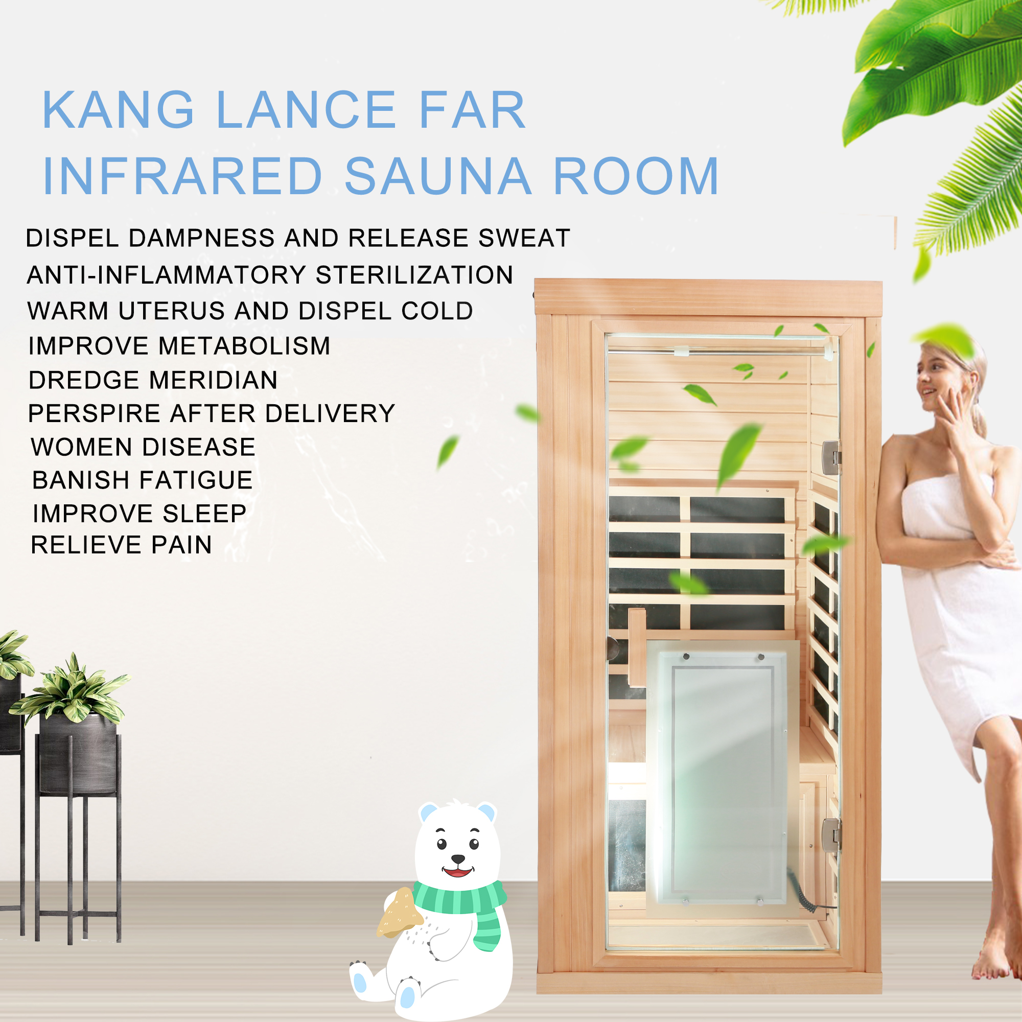 One-person sauna room front wall (W632S00002) - Image 3