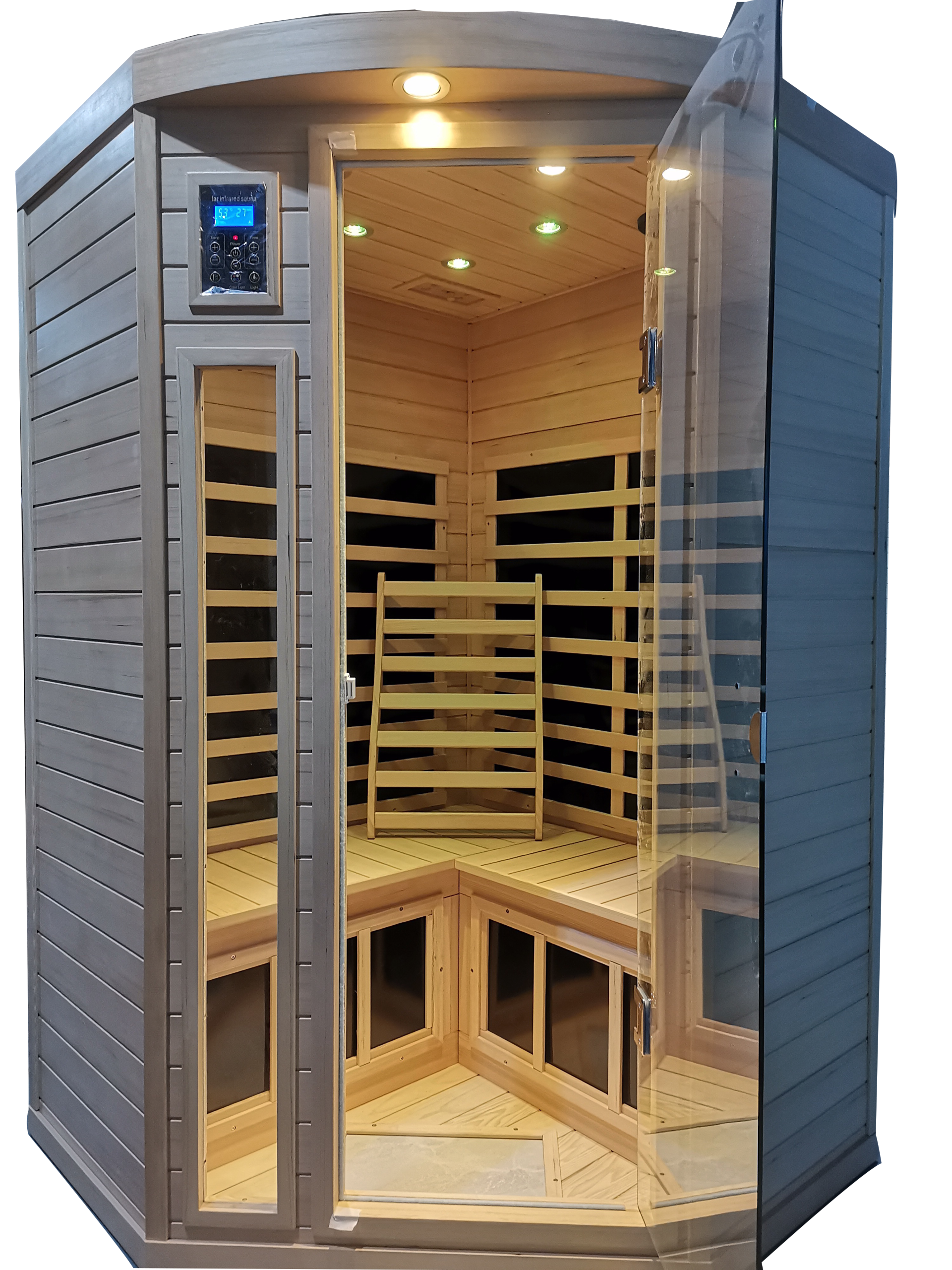 Hemlock round stick Sauna backrest - Image 2