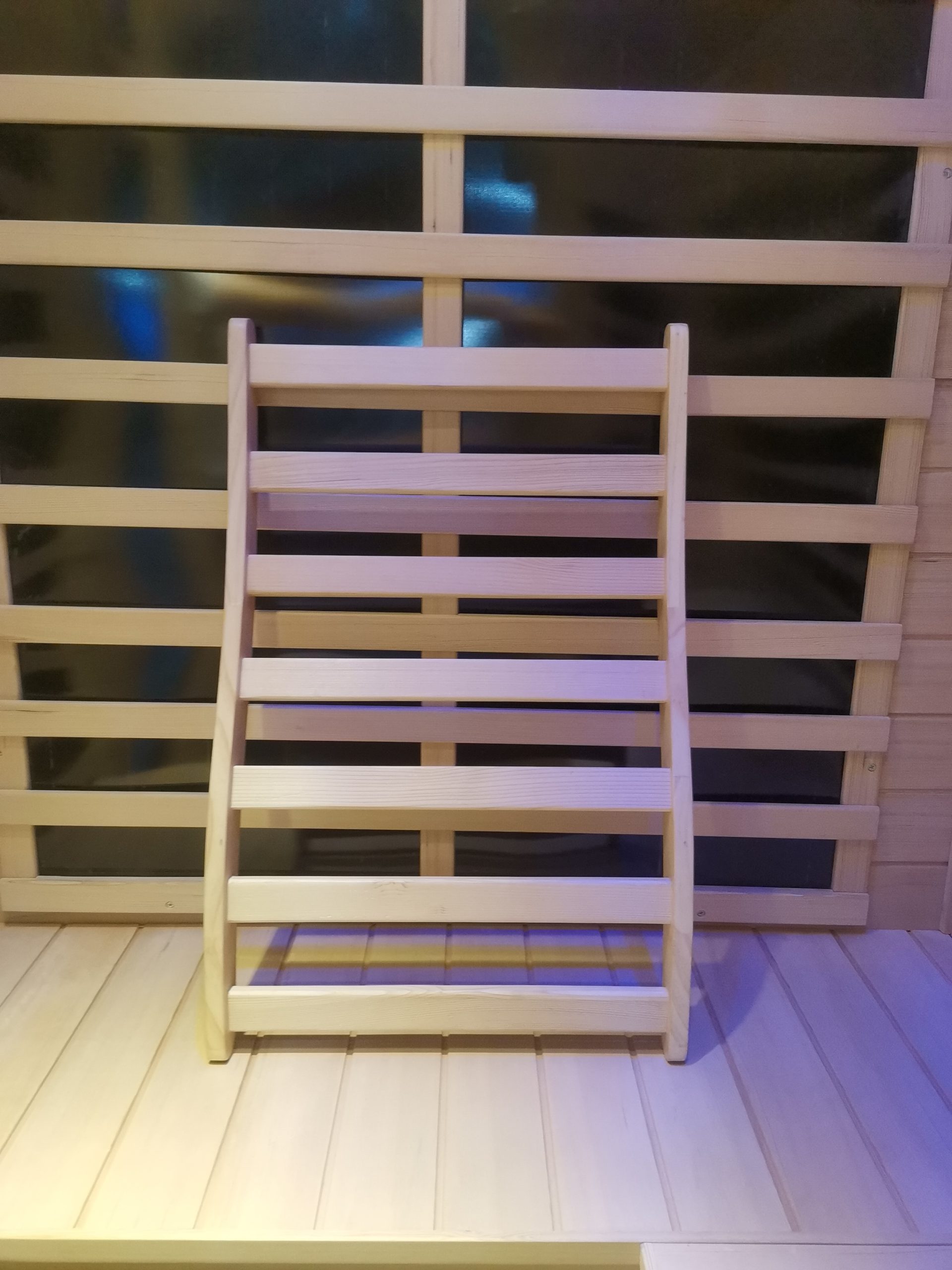 Hemlock round stick Sauna backrest - Image 6