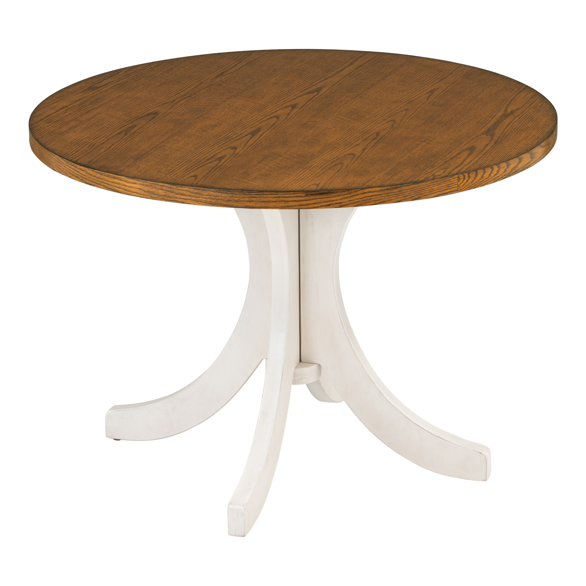 TOPMAX Mid-Century Solid Wood Round Dining Table for Small Places, Walnut Table - Image 6
