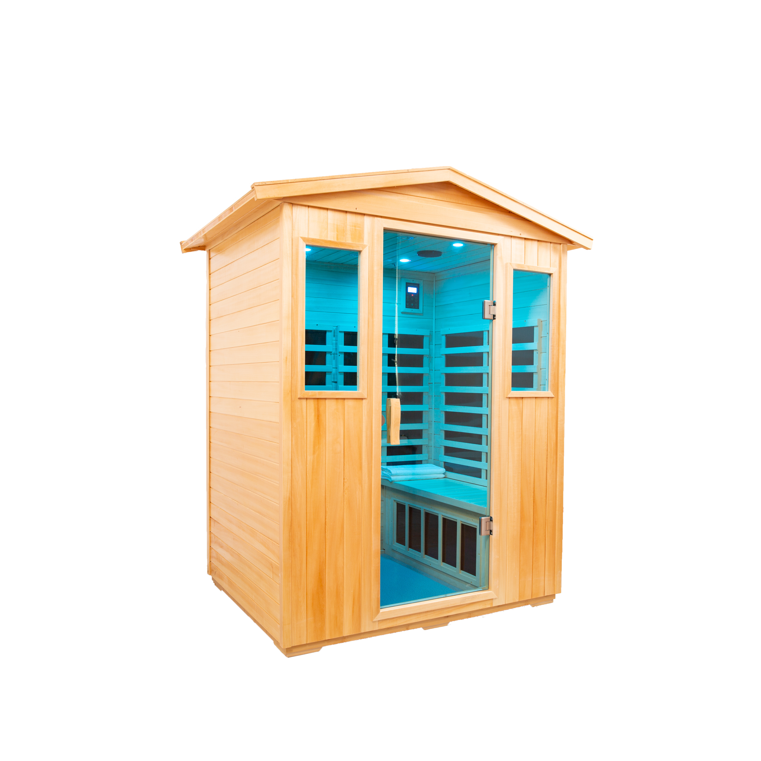 Four person Basswood Far-infrared outdoor sauna room - Image 3