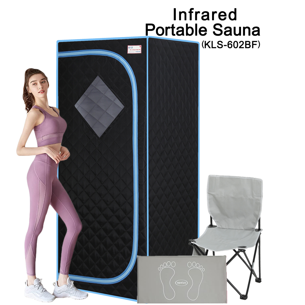 Portable Full Size Black Infrared Sauna tent–Personal Home Spa, with Infrared Panels, Heating Foot Pad,Controller, Foldable Chair ,Reading light.Easy to Install.Fast heating, with FCC Certification. - Image 6