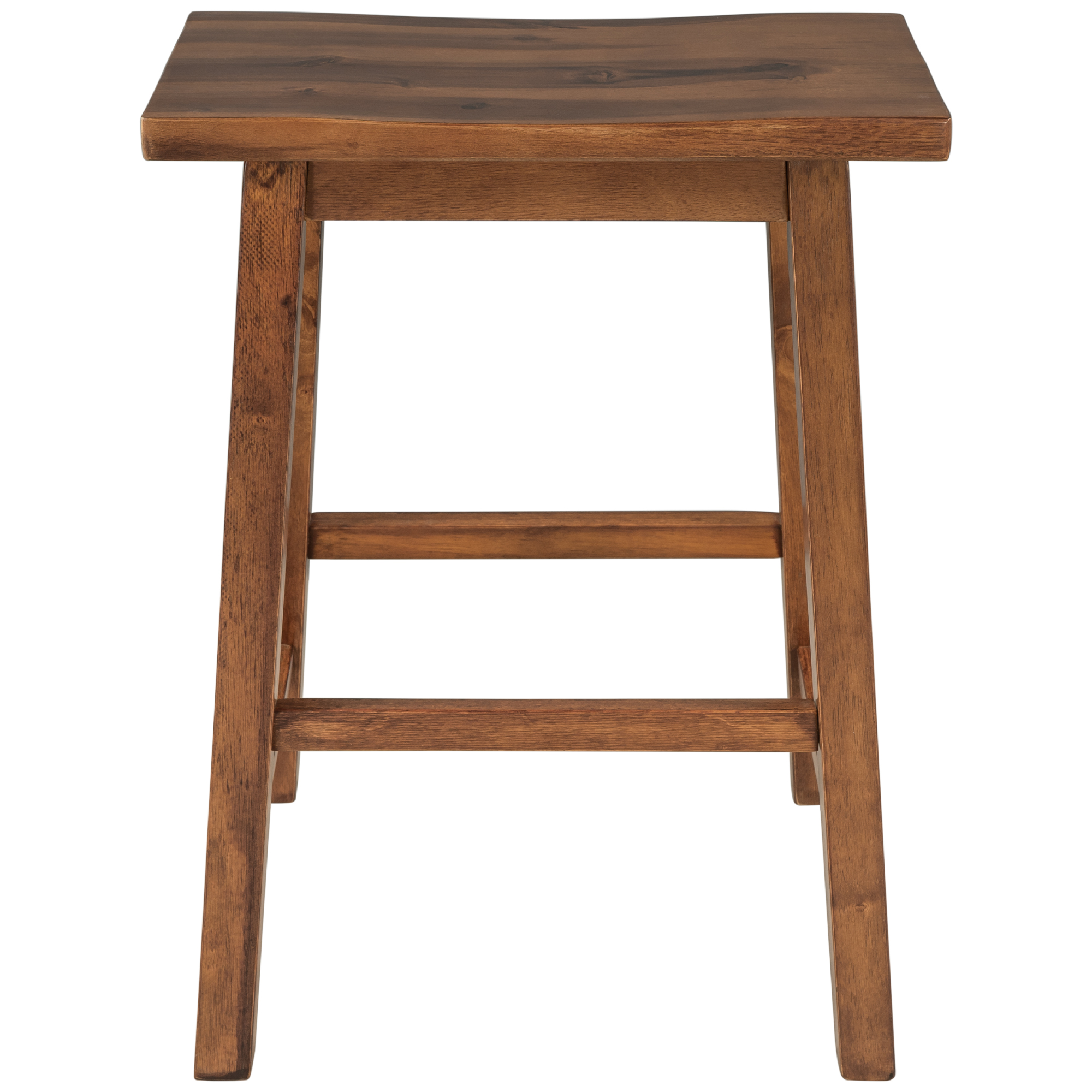 TOPMAX Farmhouse Rustic 2-piece Counter Height Wood Kitchen Dining Stools for Small Places, Walnut - Image 5