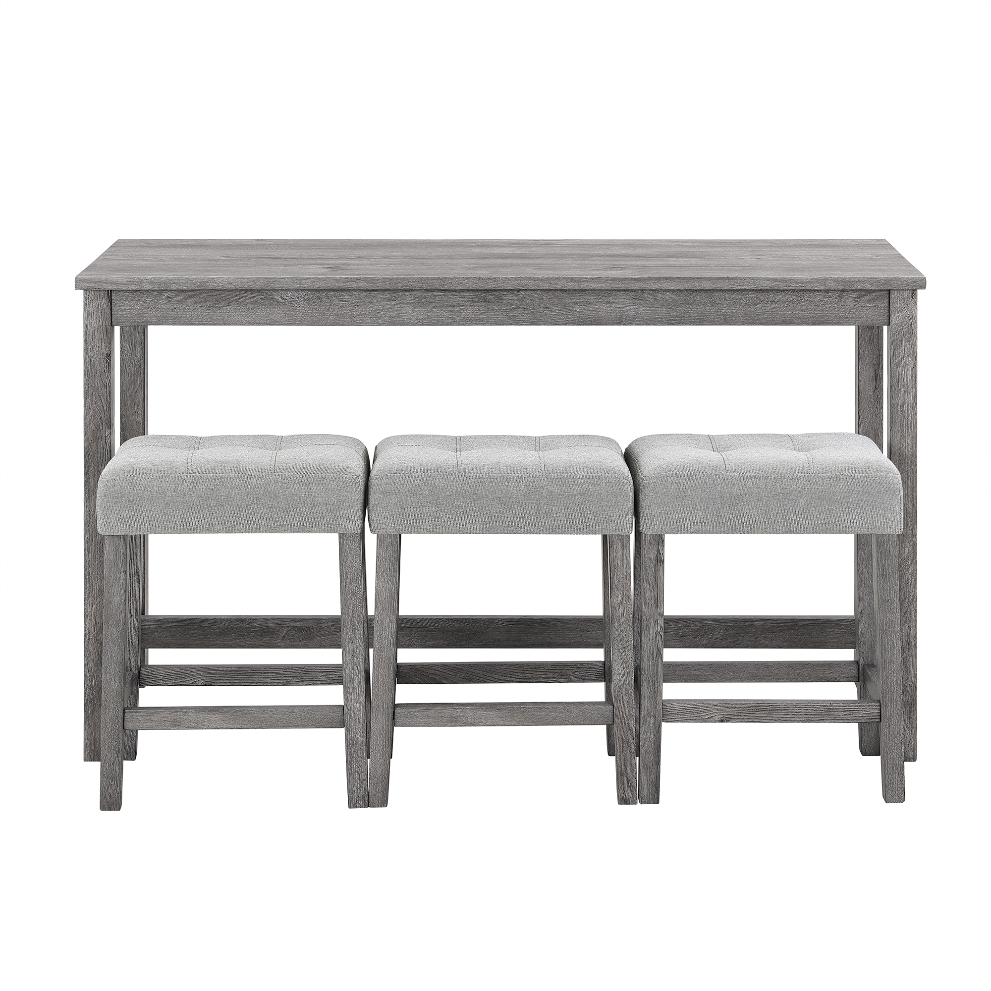Bar Table Set with Power Outlet, Bar Table and Chairs Set, 4 Piece Dining Table Set, Industrial Breakfast Table Set, for Living Room, Dining Room, Game Room - Image 6